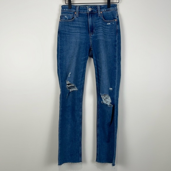 PAIGE Denim - PAIGE Women’s Jeans 25 Cindy Straight Distressed Raw Hem Crop